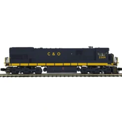 Trains*MTH 20-20073-1 C&O GE U30C Diesel Engine w/PS 2.0 (Hi-Rail Wheels) #3309 - Model Train Junction: Quality Parts and Art Supplies