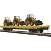 Trains*MTH 20-98649 Caterpillar 60 Flat Car with 3 Wheel Loaders - Model Train Junction: Quality Parts and Art Supplies