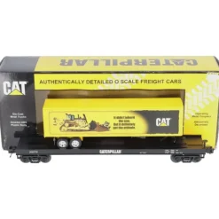Trains*MTH 20-98563 Caterpillar Flatcar w/Trailer - Model Train Junction: Quality Parts and Art Supplies
