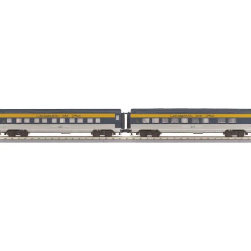 Trains*MTH 30-67447 Chesapeake & Ohio 2-Car 60 Streamlined ABS Sleeper/Diner V2 - Model Train Junction: Quality Parts and Art Supplies