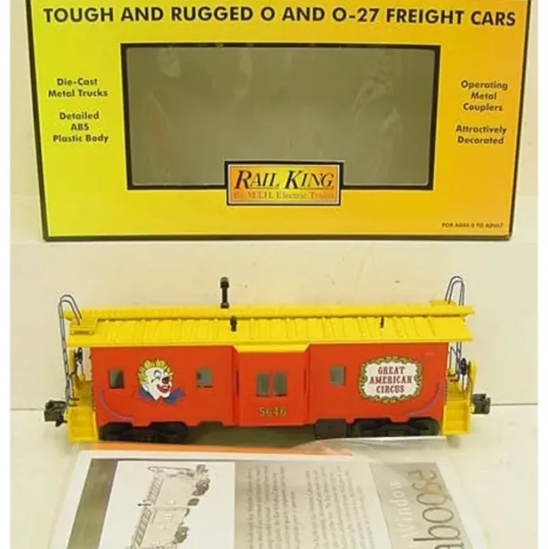 Trains*MTH 30-7755 Circus Bay Window Illuminated Caboose #5646 - Model Train Junction: Quality Parts and Art Supplies