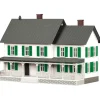 Trains*MTH 30-90331 Country House White w/Green Shutters - Model Train Junction: Quality Parts and Art Supplies