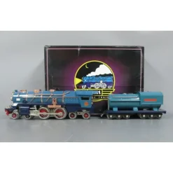 Trains*MTH 10-1248-0 400E Tinplate Steam Engine (Traditional) (Two-Tone Blue w/Brass) - Model Train Junction: Quality Parts and Art Supplies