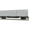 Trains*MTH 20-98674 East Carbon Development Gray 60' Flat Car w/Trash Containers - Model Train Junction: Quality Parts and Art Supplies