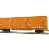 Trains*MTH 20-98675 East Carbon Development Orange 60' Flat Car w/Trash Containers - Model Train Junction: Quality Parts and Art Supplies