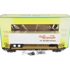 Trains*MTH 70-76046 G Scale Denver & Rio Grande Western Flat Car with 45' Trailer - Model Train Junction: Quality Parts and Art Supplies