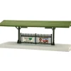 Trains*MTH 30-90315 Gray w/Green Roof Passenger Station Platform - Model Train Junction: Quality Parts and Art Supplies