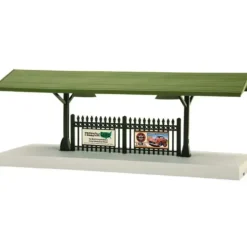 Trains*MTH 30-90315 Gray w/Green Roof Passenger Station Platform - Model Train Junction: Quality Parts and Art Supplies