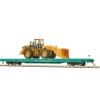 Trains*MTH 80-98012 Great Northern HO Scale 60' Wood Deck Flat Car w/950G Wheel Loader - Model Train Junction: Quality Parts and Art Supplies