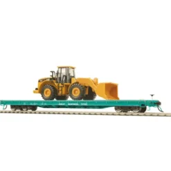 Trains*MTH 80-98012 Great Northern HO Scale 60' Wood Deck Flat Car w/950G Wheel Loader - Model Train Junction: Quality Parts and Art Supplies