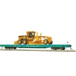 Trains*MTH 80-98020 Great Northern HO Scale 60' Wood Deck Flat Car w/163H Motor Grader - Model Train Junction: Quality Parts and Art Supplies