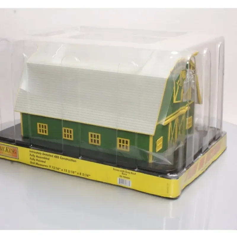 Trains*MTH 30-90406 Green w/Yellow Trim Barn - Model Train Junction: Quality Parts and Art Supplies