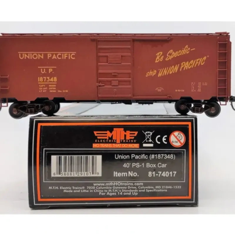 Trains*MTH 81-74017 HO Scale Union Pacific 40' PS-1 Boxcar #187348 - Model Train Junction: Quality Parts and Art Supplies
