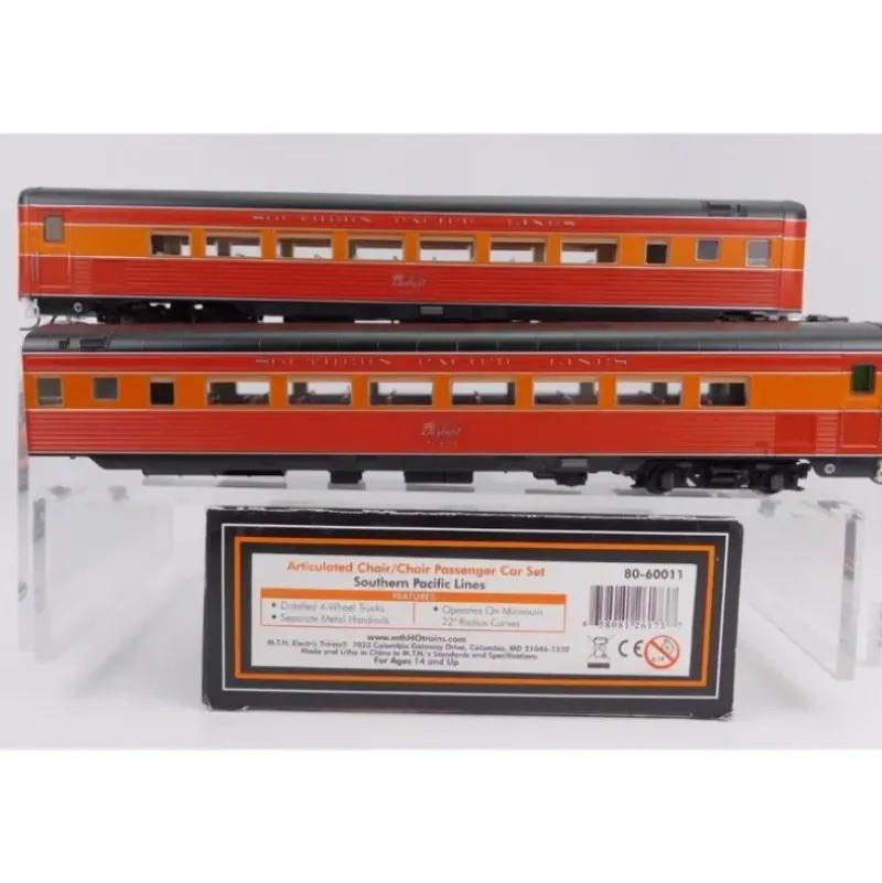 Trains*MTH 80-60011 HO SP Articulated Chair/Chair Passenger Car Set (Set of 2) - Model Train Junction: Quality Parts and Art Supplies