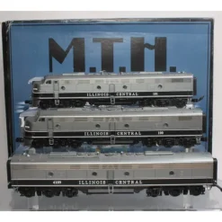Trains*MTH 20-20048-1 Illinois Central E-8 ABA Diesel Engine Set w/PS 2 #100/101/4109 - Model Train Junction: Quality Parts and Art Supplies
