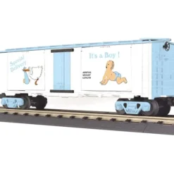 Trains*MTH 30-74588 It's A Boy 40' Window Boxcar - Model Train Junction: Quality Parts and Art Supplies