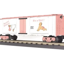 Trains*MTH 30-74589 It's A Girl 40' Window Boxcar - Model Train Junction: Quality Parts and Art Supplies