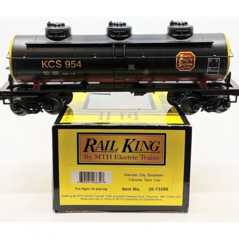 Trains*MTH 30-73286 Kansas City Southern 3-Dome Tank Car - Model Train Junction: Quality Parts and Art Supplies