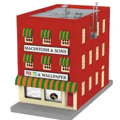 Trains*MTH 30-90409 Macintosh Son's Paints 3-Story City Building w/Fire - Model Train Junction: Quality Parts and Art Supplies