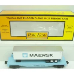 Trains*MTH 30-76333 Maersk Flat Car w/Trailer - Model Train Junction: Quality Parts and Art Supplies