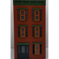 Trains*MTH 30-90374 Miner Red Brick W/Black Shutters 3-Story Town House # 2 - Model Train Junction: Quality Parts and Art Supplies