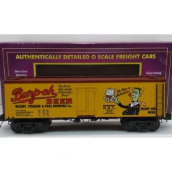 Trains*MTH 20-94325 O Burp-Oh Beer 36' Woodsided Reefer Car #201 - Model Train Junction: Quality Parts and Art Supplies