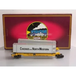 Trains*MTH 20-95085 O C&NW Spine Car Set with 2 48' Containers (Set of 2) - Model Train Junction: Quality Parts and Art Supplies