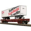 Trains*MTH 20-98767 O Canadian National Flat Car w/ 48' Trailer #685846 - Model Train Junction: Quality Parts and Art Supplies