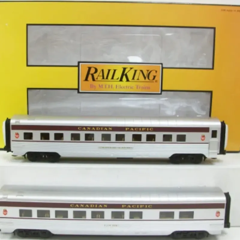 Trains*MTH 30-67497 O Canadian Pacific 60' Streamlined Sleeper/Diner Set (Set of 2) - Model Train Junction: Quality Parts and Art Supplies