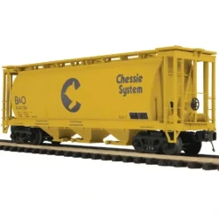 Trains*MTH 20-97689 O Chessie 3-Bay Cylindrical Hopper Car #836120 - Model Train Junction: Quality Parts and Art Supplies