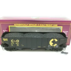 Trains*MTH 20-97675 O Chessie 3-Bay Hopper w/Coal Load #379862 - Model Train Junction: Quality Parts and Art Supplies