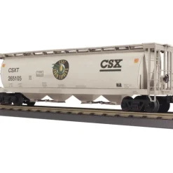 Trains*MTH 30-75521 O CSX RailKing 4-Bay Cylindrical Hopper Car #265105 LN/Box - Model Train Junction: Quality Parts and Art Supplies