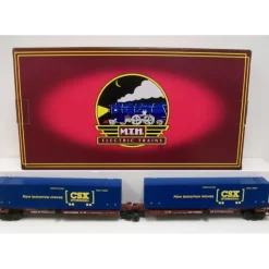 Trains*MTH 20-95087 O CSX Spine Car Set with 2 48' Containers (Set of 2) - Model Train Junction: Quality Parts and Art Supplies