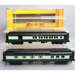 Trains*MTH 30-69068 O Erie RailKing 60 Madison Combo/Diner Car Set (Set of 2) - Model Train Junction: Quality Parts and Art Supplies