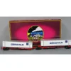 Trains*MTH 20-95088 O FEC Spine Car Set with 2 48' Containers (Set of 2) - Model Train Junction: Quality Parts and Art Supplies