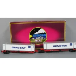 Trains*MTH 20-95088 O FEC Spine Car Set with 2 48' Containers (Set of 2) - Model Train Junction: Quality Parts and Art Supplies
