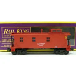 Trains*MTH 20-7703 O Gauge AT&SF Long Woodside Lighted Caboose #1997 LN/Box - Model Train Junction: Quality Parts and Art Supplies