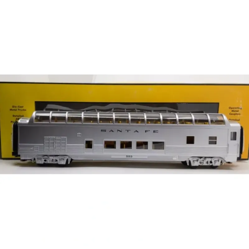Trains*MTH 30-67505 O Gauge ATSF 60' Streamlined Full-Length Vista Dome Car - Model Train Junction: Quality Parts and Art Supplies