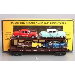Trains*MTH 30-7628 O Gauge Auto Carrier Flatcar with 4 Ertl Cars #4952 LN/Box - Model Train Junction: Quality Parts and Art Supplies