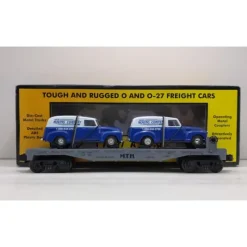 Trains*MTH 30-7647 O Gauge Auto Flatcar with 2 Ertl 1950 Panel Trucks LN/Box - Model Train Junction: Quality Parts and Art Supplies