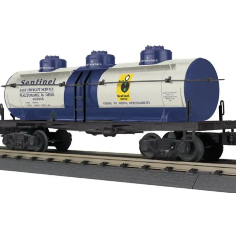 Trains*MTH 30-73328 O Gauge B&O Sentinel 3-Dome Tank Car - Model Train Junction: Quality Parts and Art Supplies