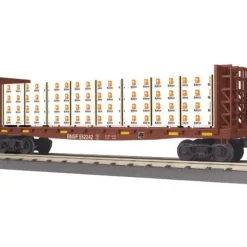 Trains*MTH 30-76342 O Gauge BNSF Bulkhead Flatcar #552242 w/Lumber Load - Model Train Junction: Quality Parts and Art Supplies