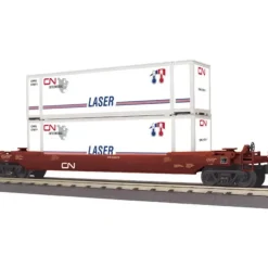 Trains*MTH 30-76412 O Gauge Canadian National Husky Stack Car w/Containers - Model Train Junction: Quality Parts and Art Supplies