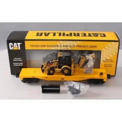 Trains*MTH 30-76349 O Gauge Caterpillar Flatcar w/ CAT432E Backhoe #2010 - Model Train Junction: Quality Parts and Art Supplies