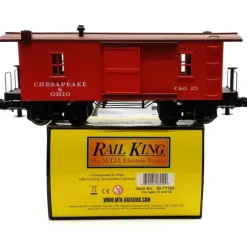 Trains*MTH 30-77180 O Gauge Chesapeake & Ohio 19th Century Woodsided Caboose #25 - Model Train Junction: Quality Parts and Art Supplies