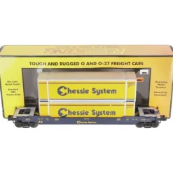 Trains*MTH 30-76394 O Gauge Chessie Husky Stack Car #252010 - Model Train Junction: Quality Parts and Art Supplies