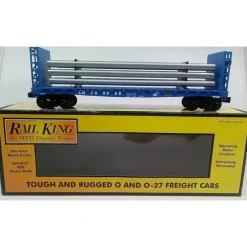 Trains*MTH 30-76316 O Gauge Conrail Flat Car with Bulkheads & Pipe Load - Model Train Junction: Quality Parts and Art Supplies