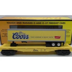 Trains*MTH 30-76372 O Gauge Coors Flat Car w/ Trailer - Model Train Junction: Quality Parts and Art Supplies