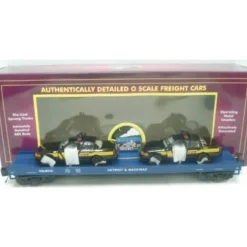 Trains*MTH 20-98547 O Gauge Detroit & Mackinac Flat Car with 2 Ford Police Cars #512 - Model Train Junction: Quality Parts and Art Supplies