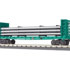 Trains*MTH 30-76317 O Gauge Great Northern Flat Car w/Bulkheads & Pipe Load - Model Train Junction: Quality Parts and Art Supplies